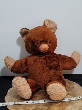 1950s IDEAL Rubber Nose Plush Teddy Bear - Soft Light Beige Accents